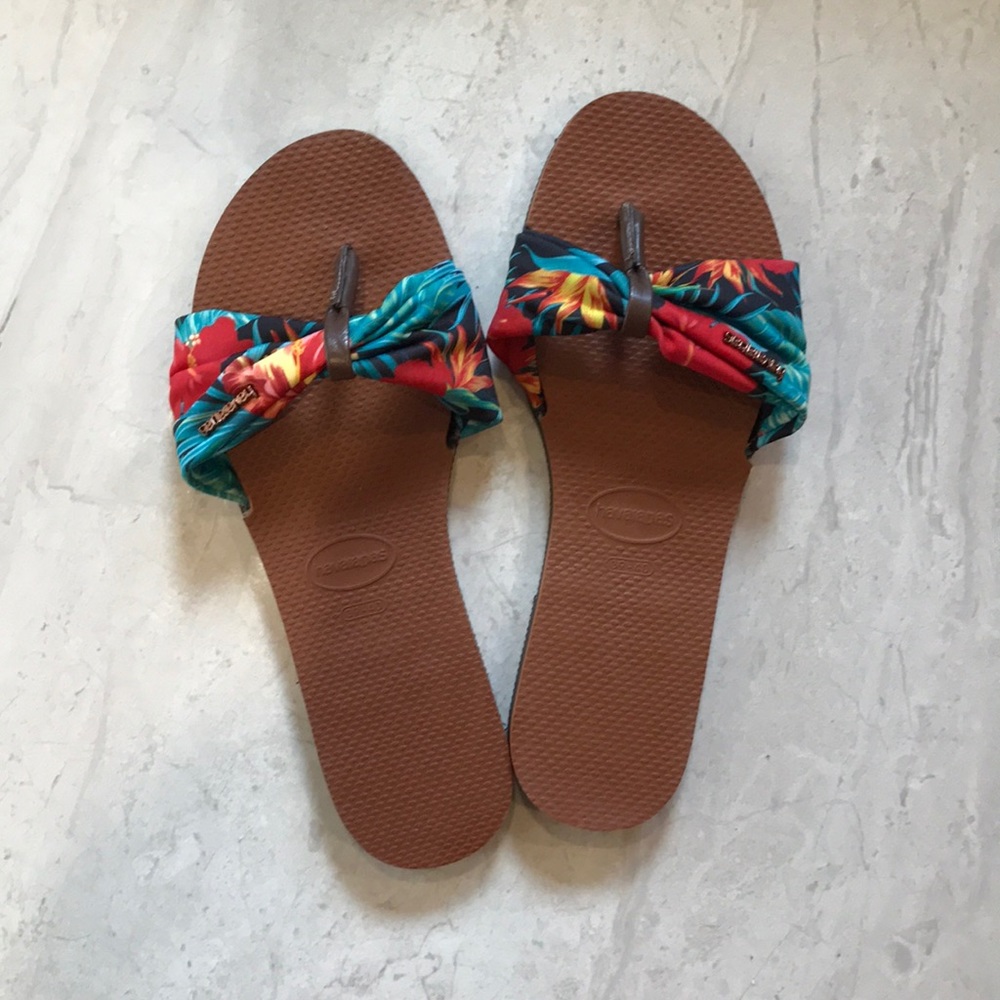 Havaianas Floral Slide Sandals